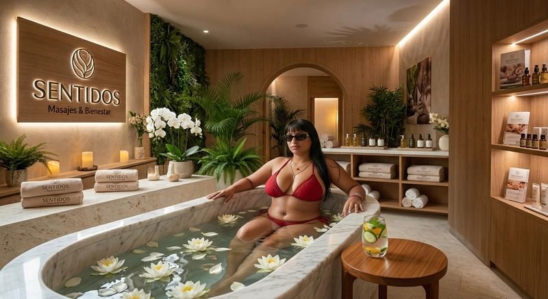 Baño de flores en un ambiente de bienestar